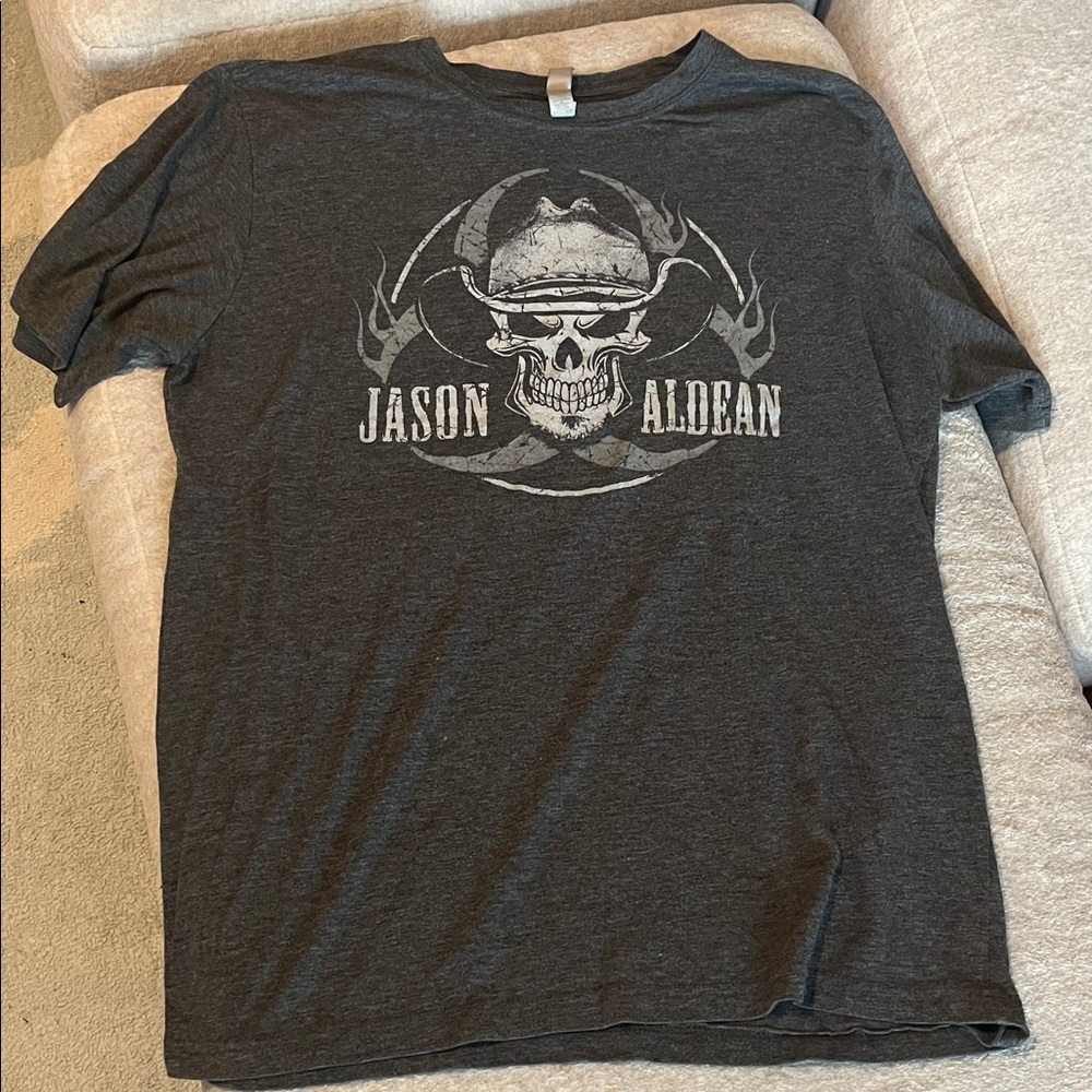 Next Level Apparel Men's Dark Gray Skull Graphic Tee